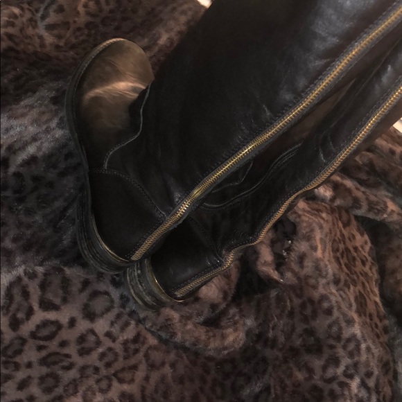 BLK LEATHER STEVE MADDEN HEELED ZIPPER BOOTS SZ8.5 - Picture 16 of 16